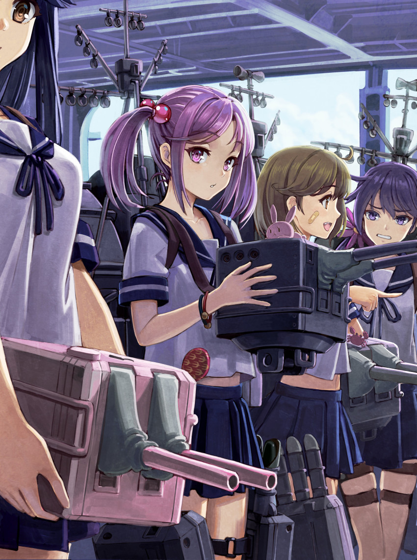 ushio, akebono, sazanami, and oboro (kantai collection) drawn by tantaka