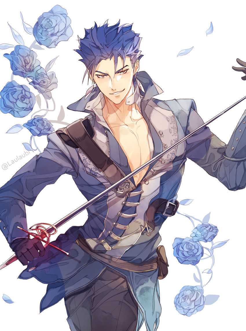 cu chulainn (fate and 2 more) drawn by laulaubi