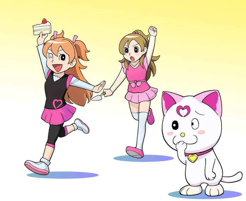 houjou hibiki, minamino kanade, and hummy (precure and 1 more) drawn by ueyama_michirou