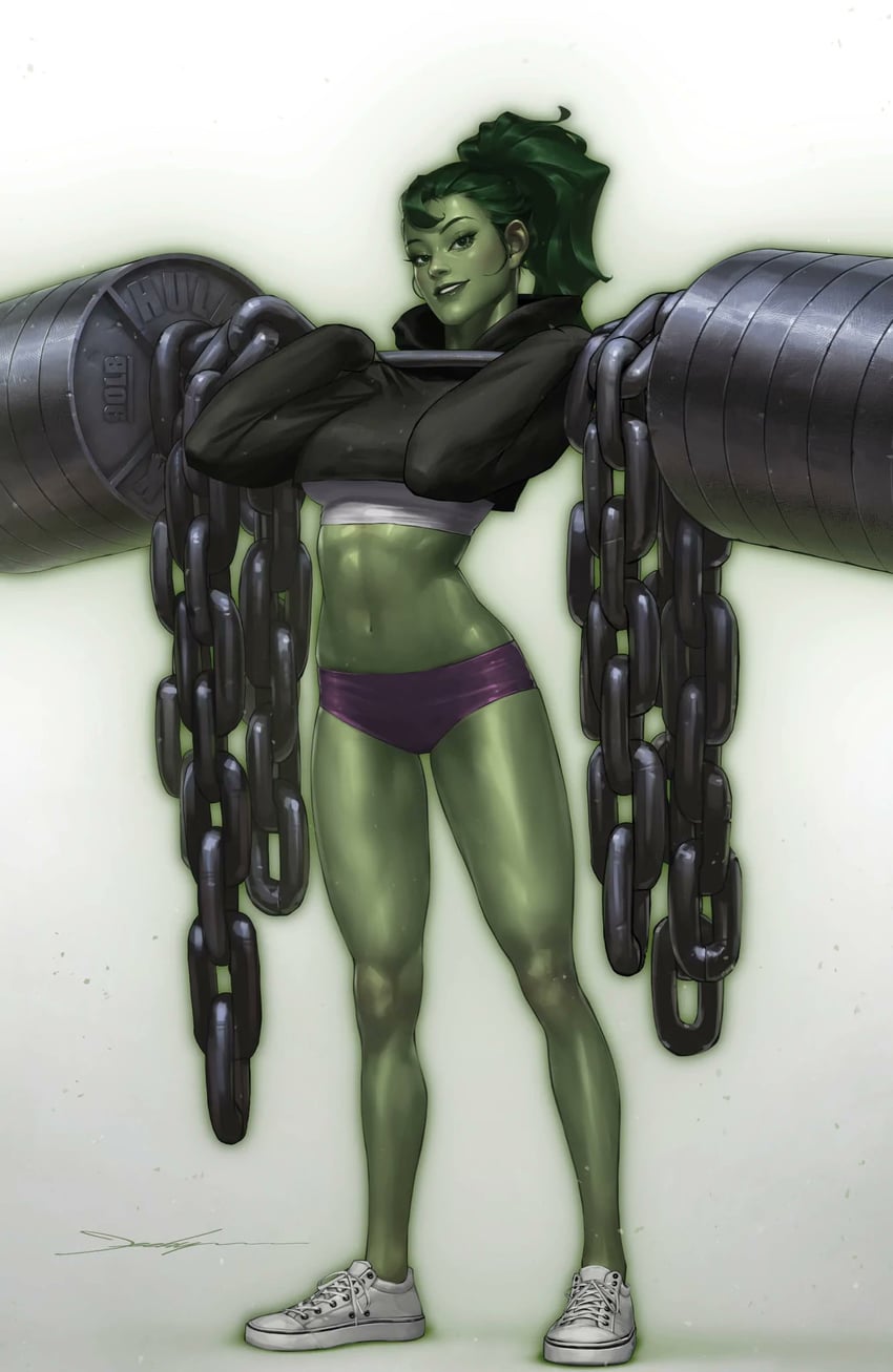 she-hulk and jennifer walters (marvel) drawn by jee-hyung_lee