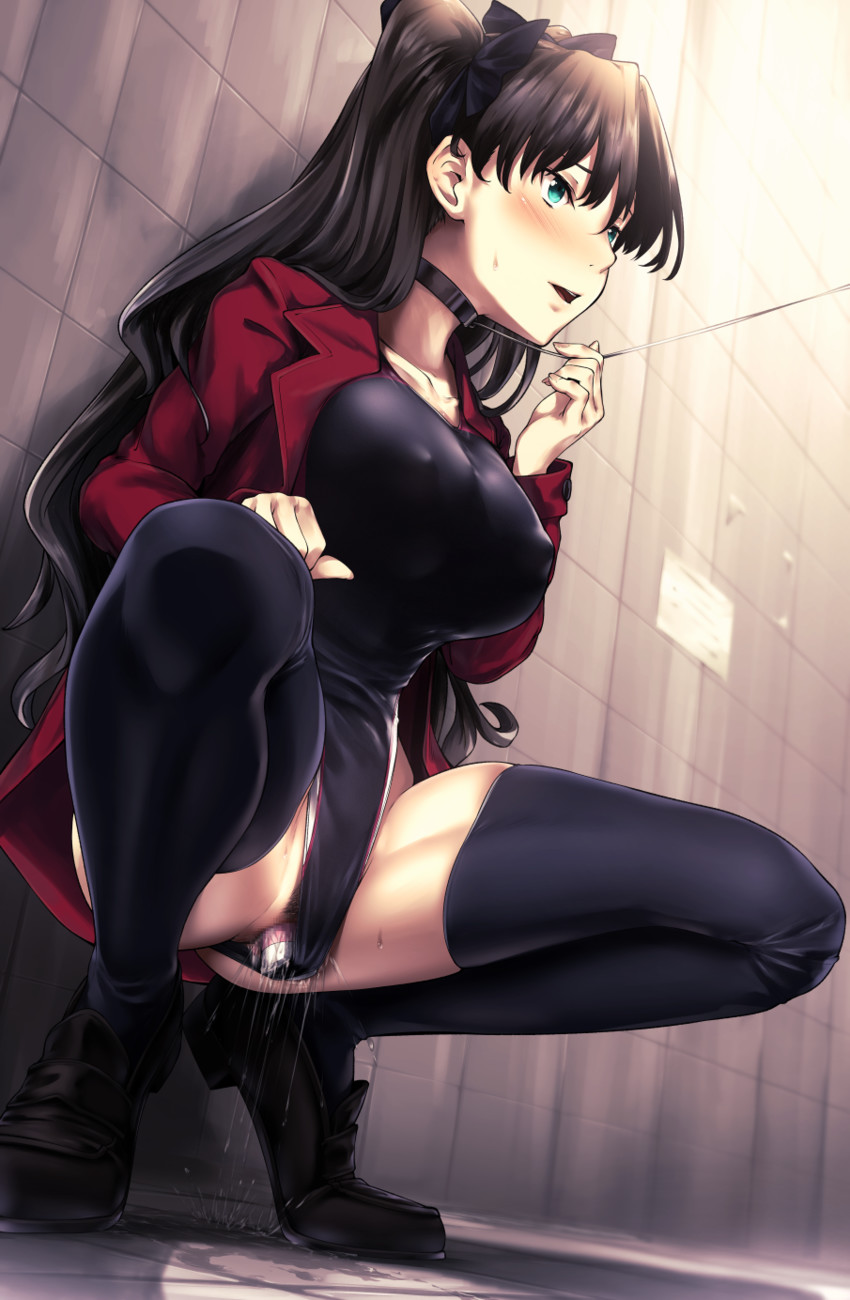 tohsaka rin (fate and 1 more) drawn by .ronde