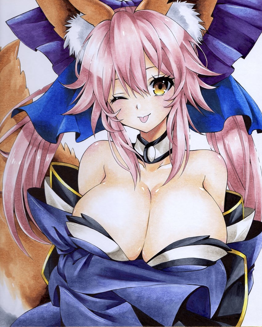tamamo and tamamo no mae (fate and 2 more) drawn by hmdark-9
