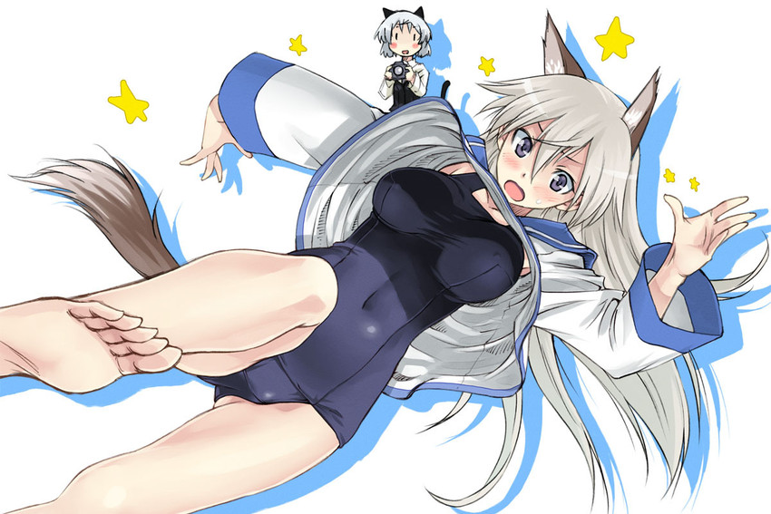 sanya v. litvyak, eila ilmatar juutilainen, and miyafuji yoshika (world witches series and 1 more) drawn by satou_atsuki
