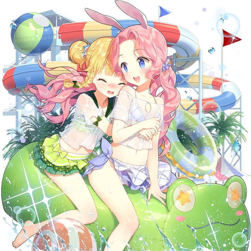 sapphire emerald and kaguya fullmoon (uchi no hime-sama ga ichiban kawaii) drawn by salt_(salty)