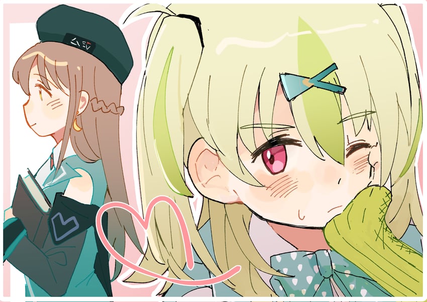 ooshima isuzu and ooshima ichiko (heaven burns red) drawn by u_yufei