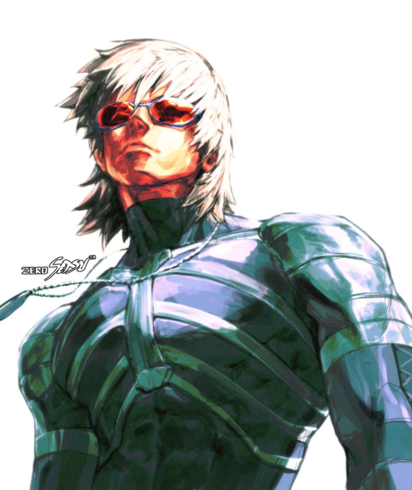 raiden and k' (the king of fighters and 2 more) drawn by zero_setsu
