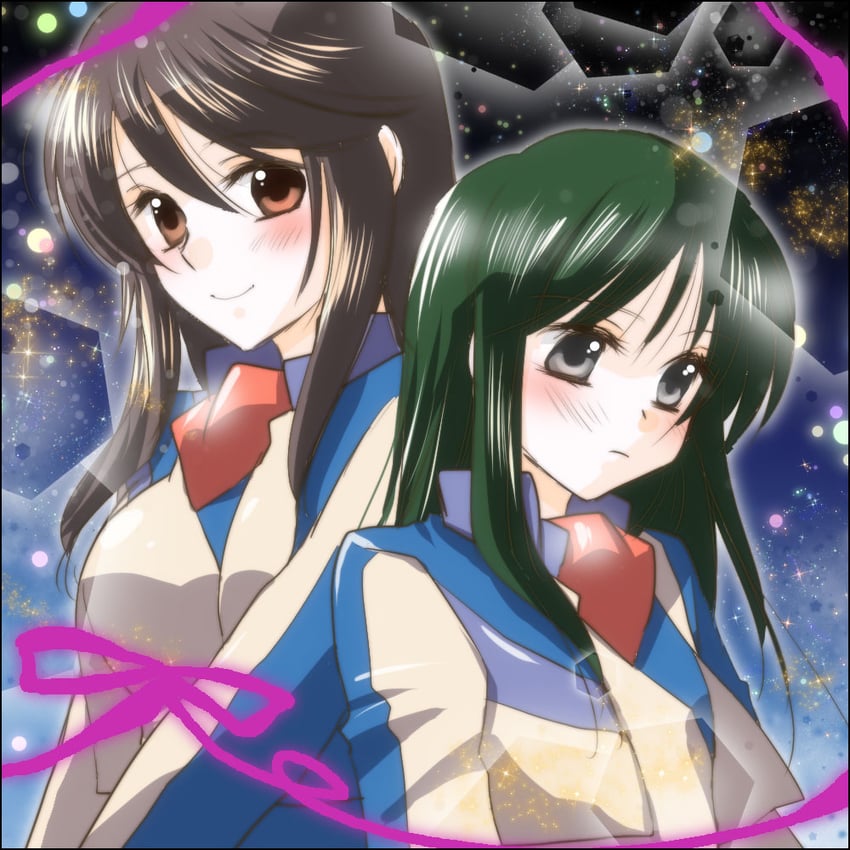 tatekami seri and minashiro orihime (soukyuu no fafner) drawn by rinoritama