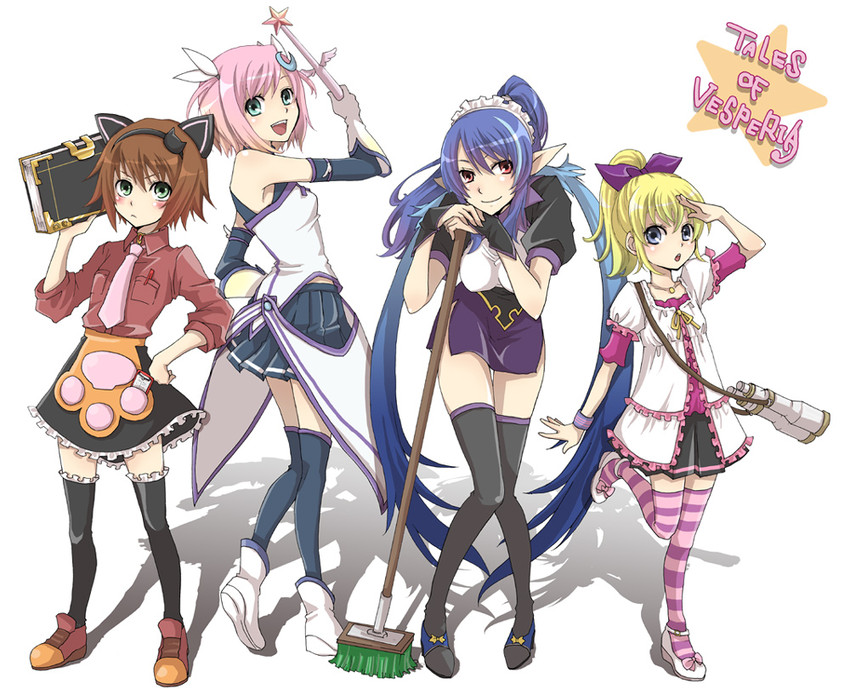 estellise sidos heurassein, rita mordio, patty fleur, and judith (tales of and 1 more) drawn by kawamura_raichi
