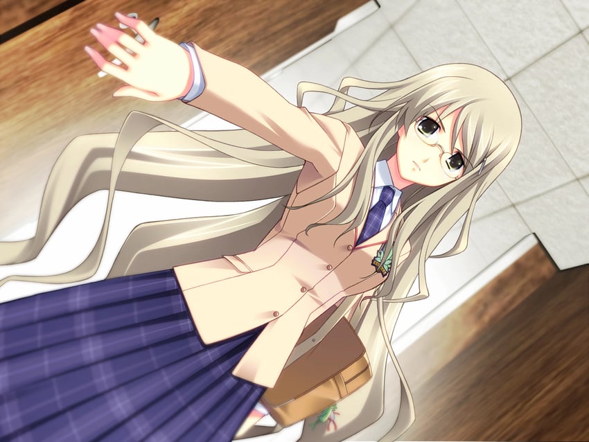 kusunoki yua and gero-froggy (chaos;head) drawn by matsuo_yukihiro