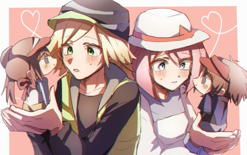 rosa, nate, yancy, and curtis (pokemon and 1 more) drawn by ren_rg1122
