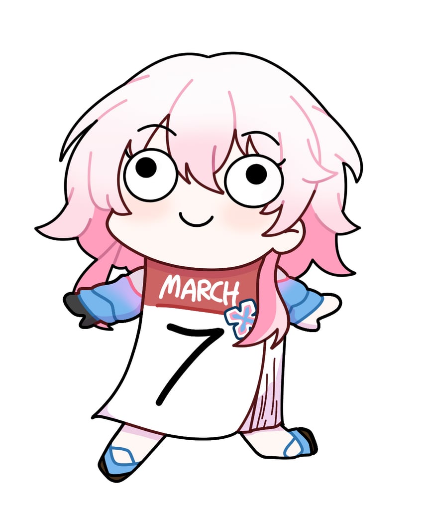 march 7th (honkai and 2 more) drawn by nyeppu