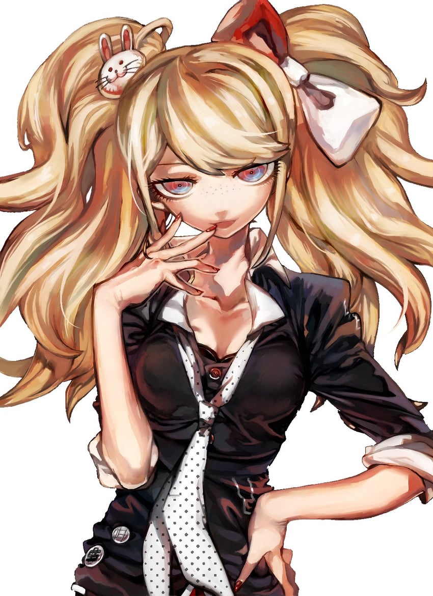 enoshima junko and ikusaba mukuro (danganronpa and 1 more) drawn by kitaya