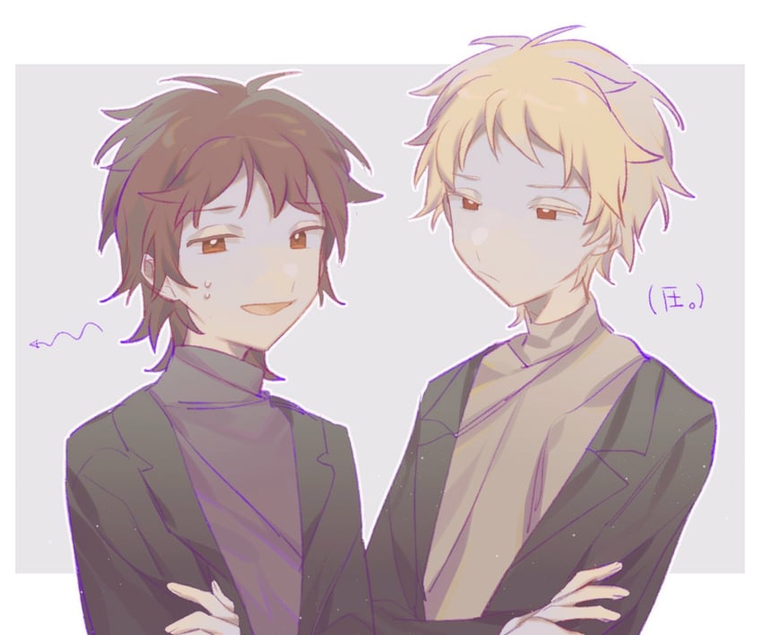 atou haruki and harada minoru (saibou shinkyoku) drawn by tokiki_(lsqmsukiki)