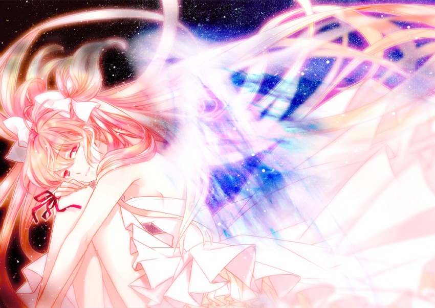 kaname madoka and ultimate madoka (mahou shoujo madoka magica) drawn by kojoz
