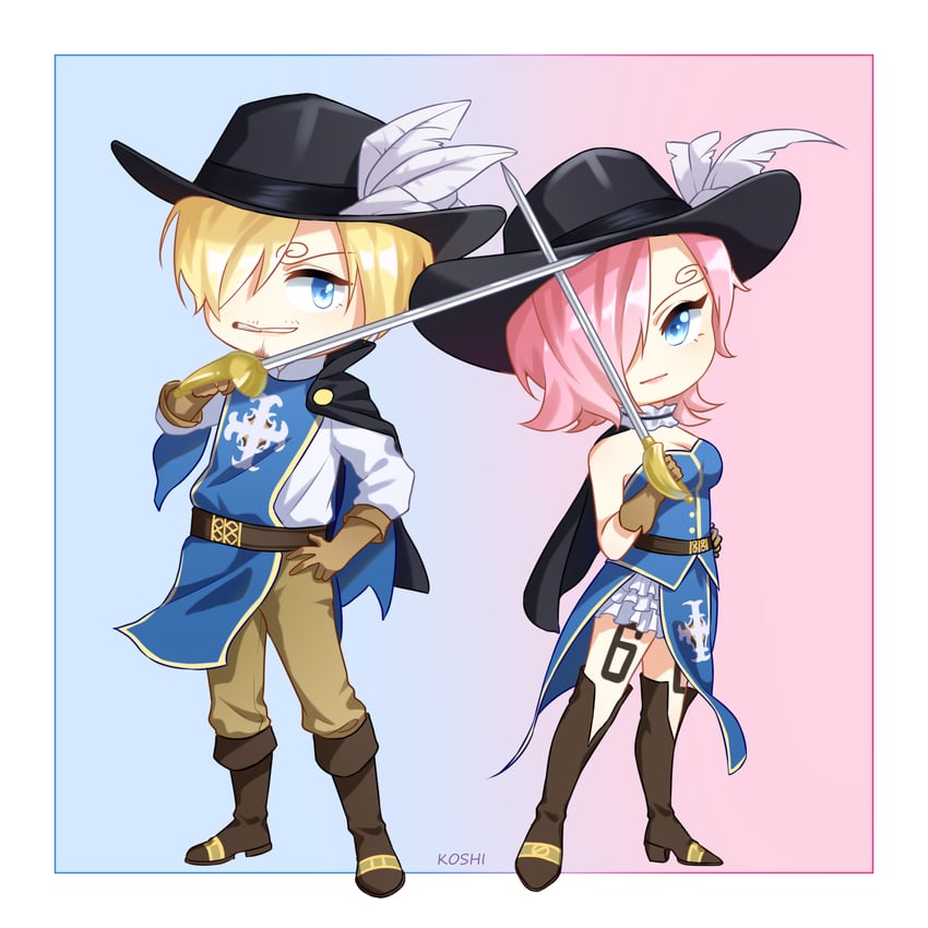 sanji and vinsmoke reiju (one piece and 1 more) drawn by koshikun