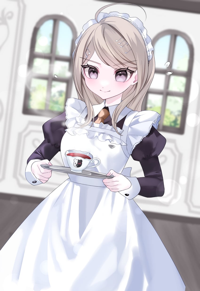 akamatsu kaede and monokuma (danganronpa and 1 more) drawn by hanahusa