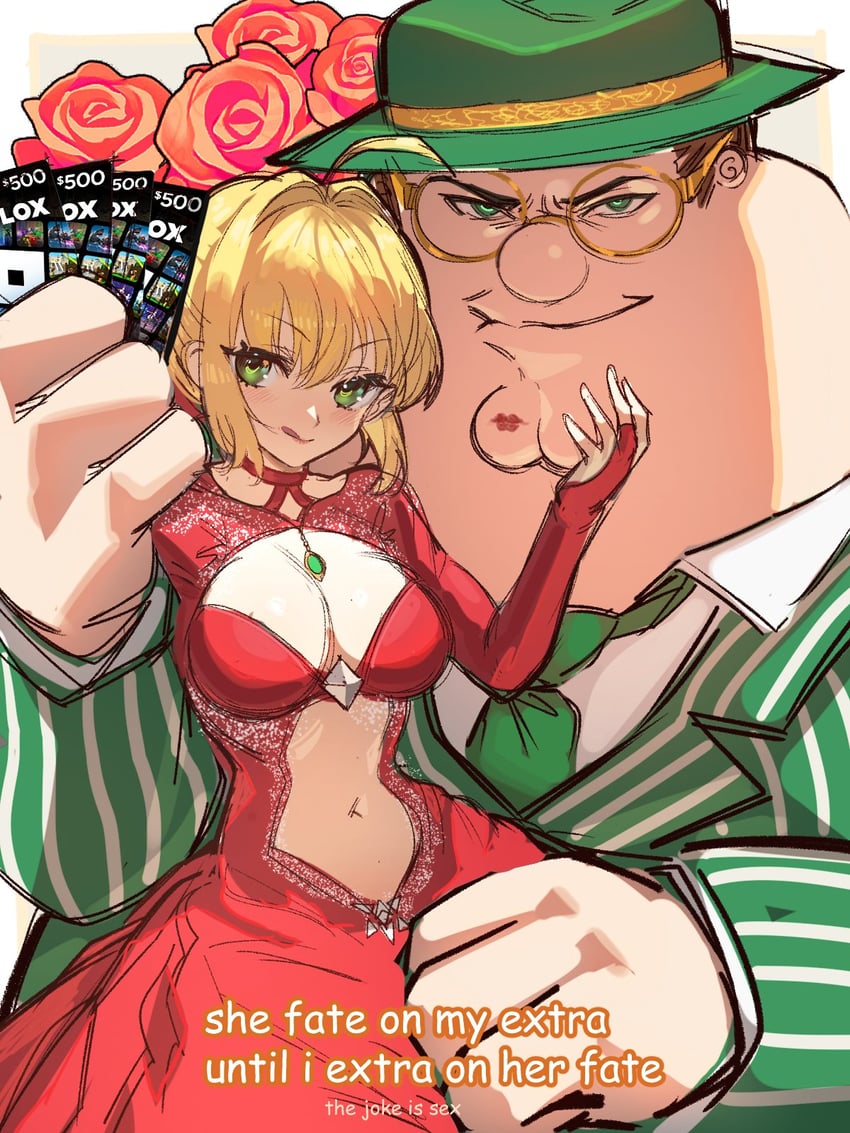 nero claudius and peter griffin (fate and 3 more) drawn by kowai_(iamkowai)