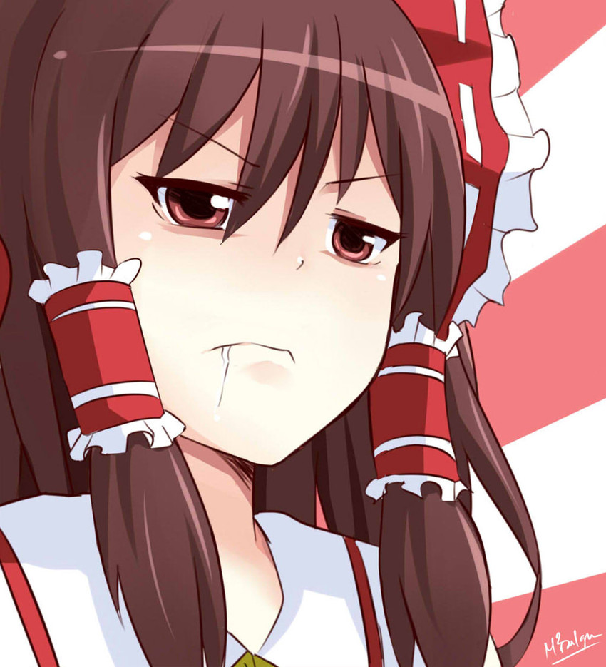 hakurei reimu (touhou) drawn by mmrailgun
