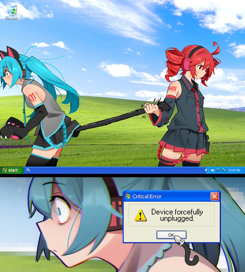 hatsune miku and kasane teto (vocaloid and 6 more) drawn by khyle.