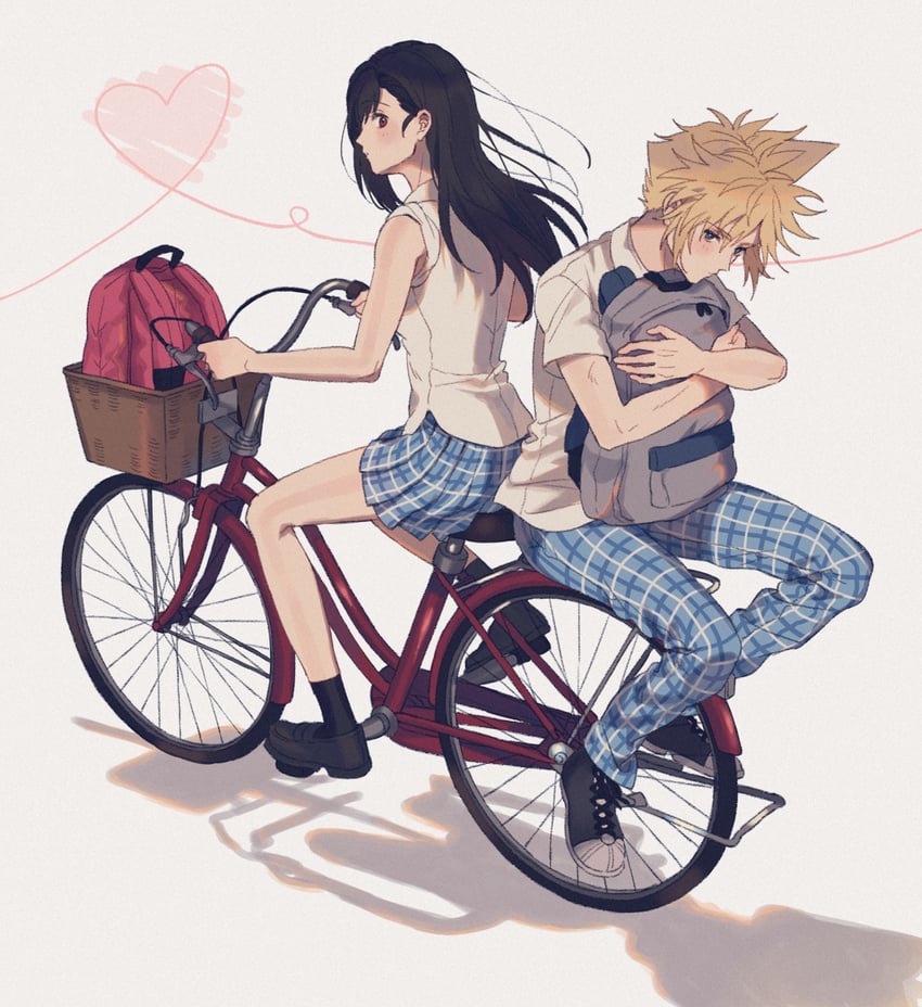 tifa lockhart and cloud strife (final fantasy and 1 more) drawn by 234_(1234!)