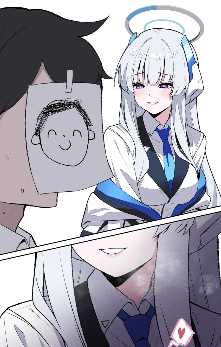 sensei, doodle sensei, and noa (blue archive) drawn by reia_76