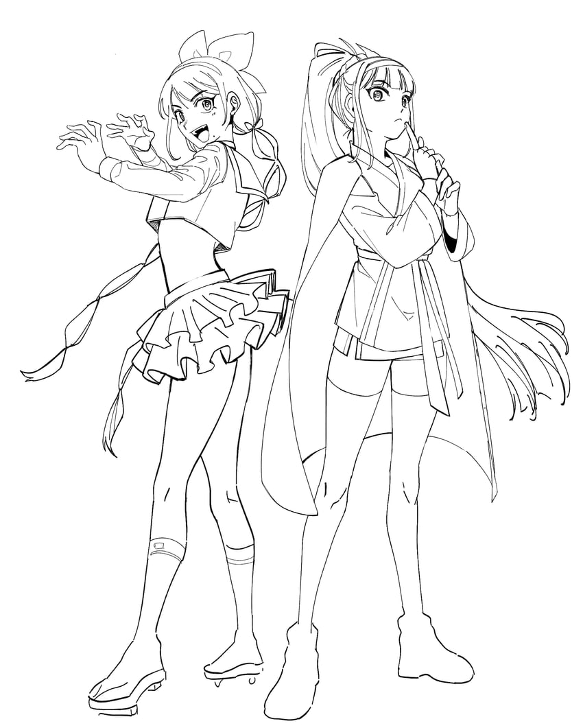 chabashira tenko and magadori kyoshika (danganronpa and 2 more) drawn by dari_v3