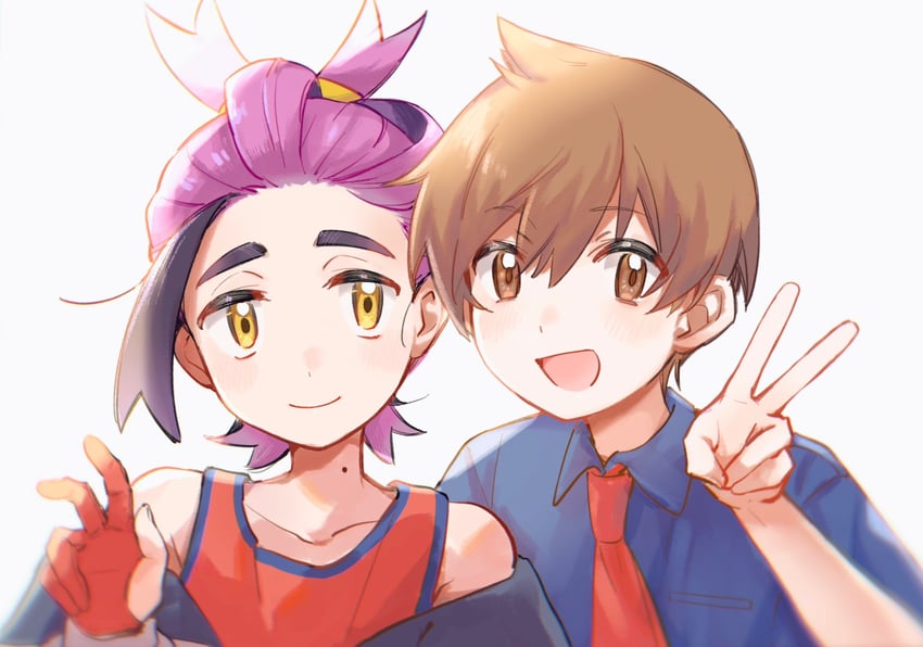 kieran and florian (pokemon and 1 more) drawn by nkstks