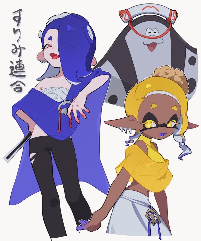 shiver, frye, and big man (splatoon and 1 more) drawn by surume01417