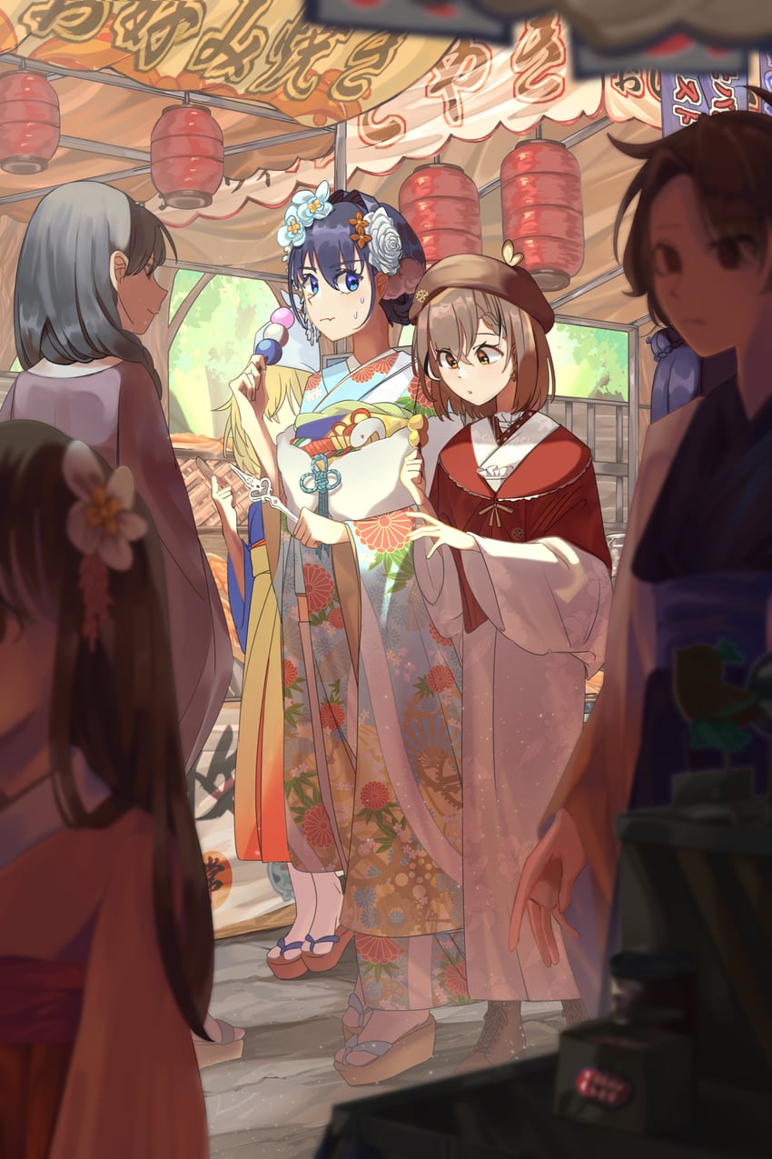 ninomae ina'nis, ouro kronii, nanashi mumei, watson amelia, bloop, and 2 more (hololive and 1 more) drawn by juno_ox