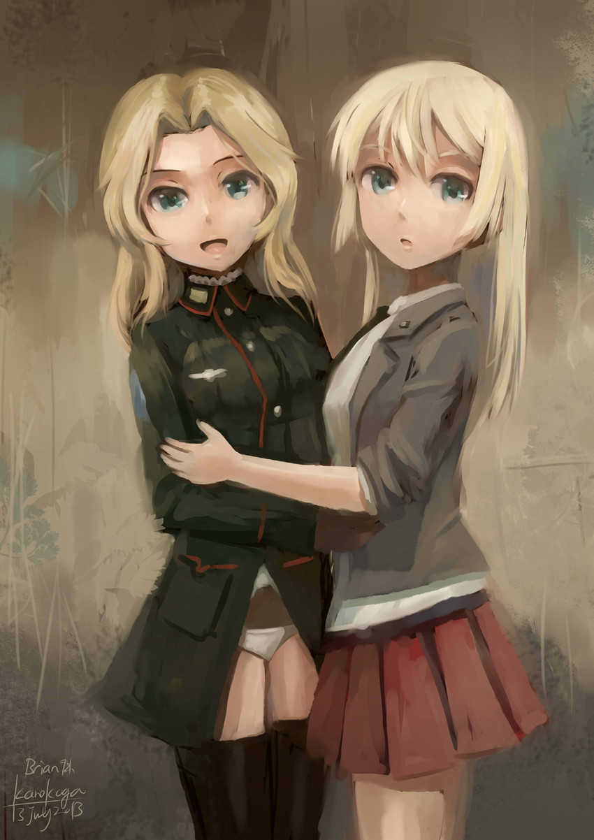 kay, heinrike prinzessin zu sayn-wittgenstein, and kawasumi ayako (girls und panzer and 2 more) drawn by kanokoga