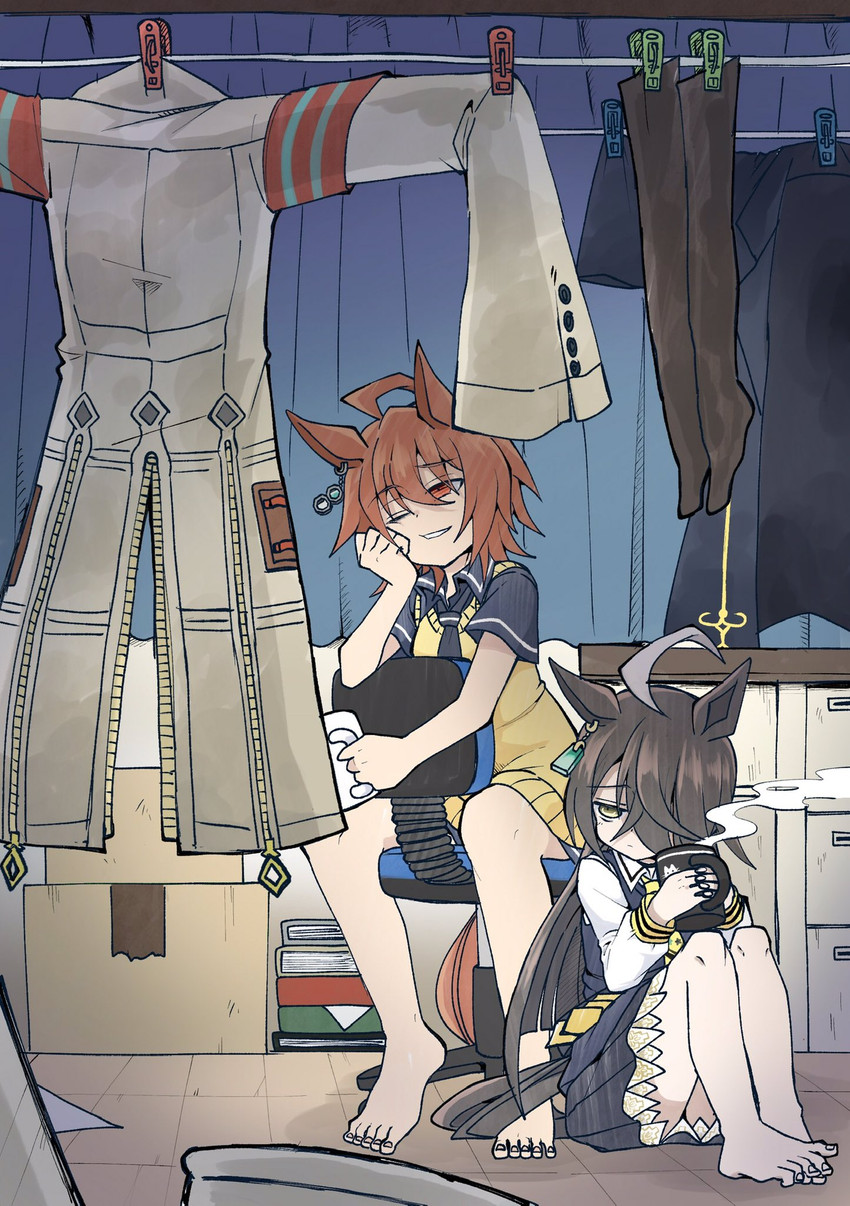 agnes tachyon and manhattan cafe (umamusume) drawn by hachiman_(douno)