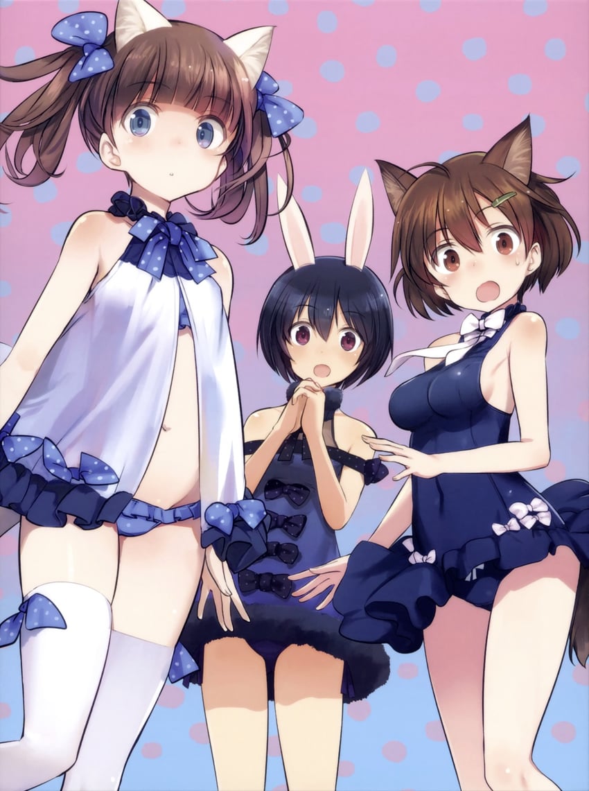 shimohara sadako, karibuchi hikari, and georgette lemare (world witches series and 1 more) drawn by shimada_fumikane