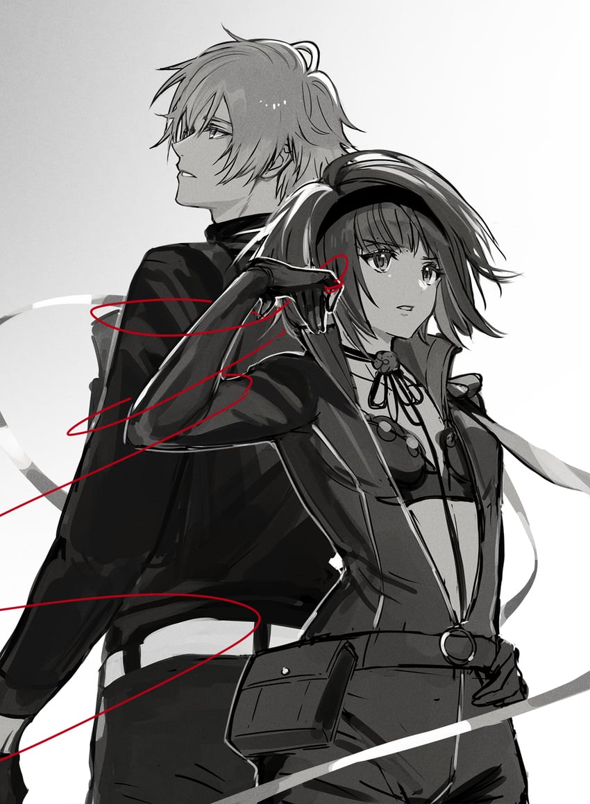 hoshino ichika and saeki yuzuru (collar x malice) drawn by cezaria