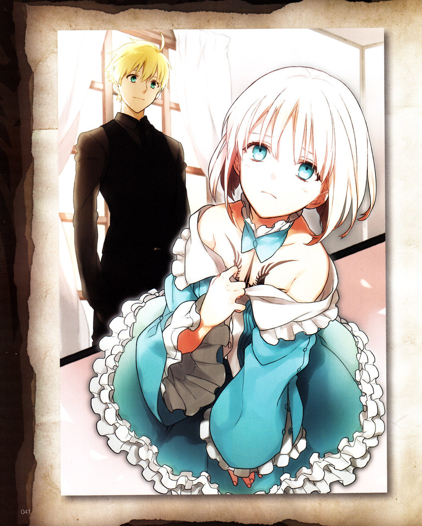 arthur pendragon and sajou manaka (fate and 1 more) drawn by nakahara_(mu_tation)
