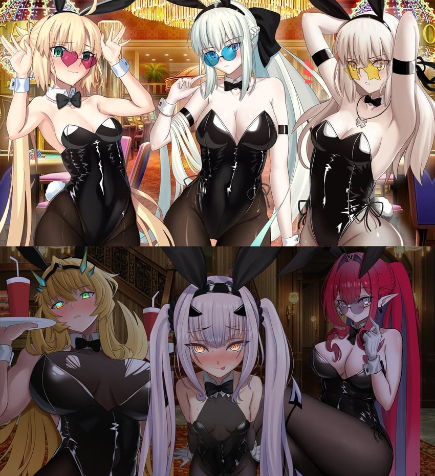 artoria pendragon, saber alter, baobhan sith, morgan le fay, artoria caster, and 2 more (fate and 1 more) drawn by longdq3008