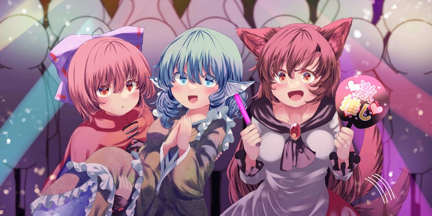 imaizumi kagerou, sekibanki, and wakasagihime (touhou and 1 more) drawn by kemo_chiharu
