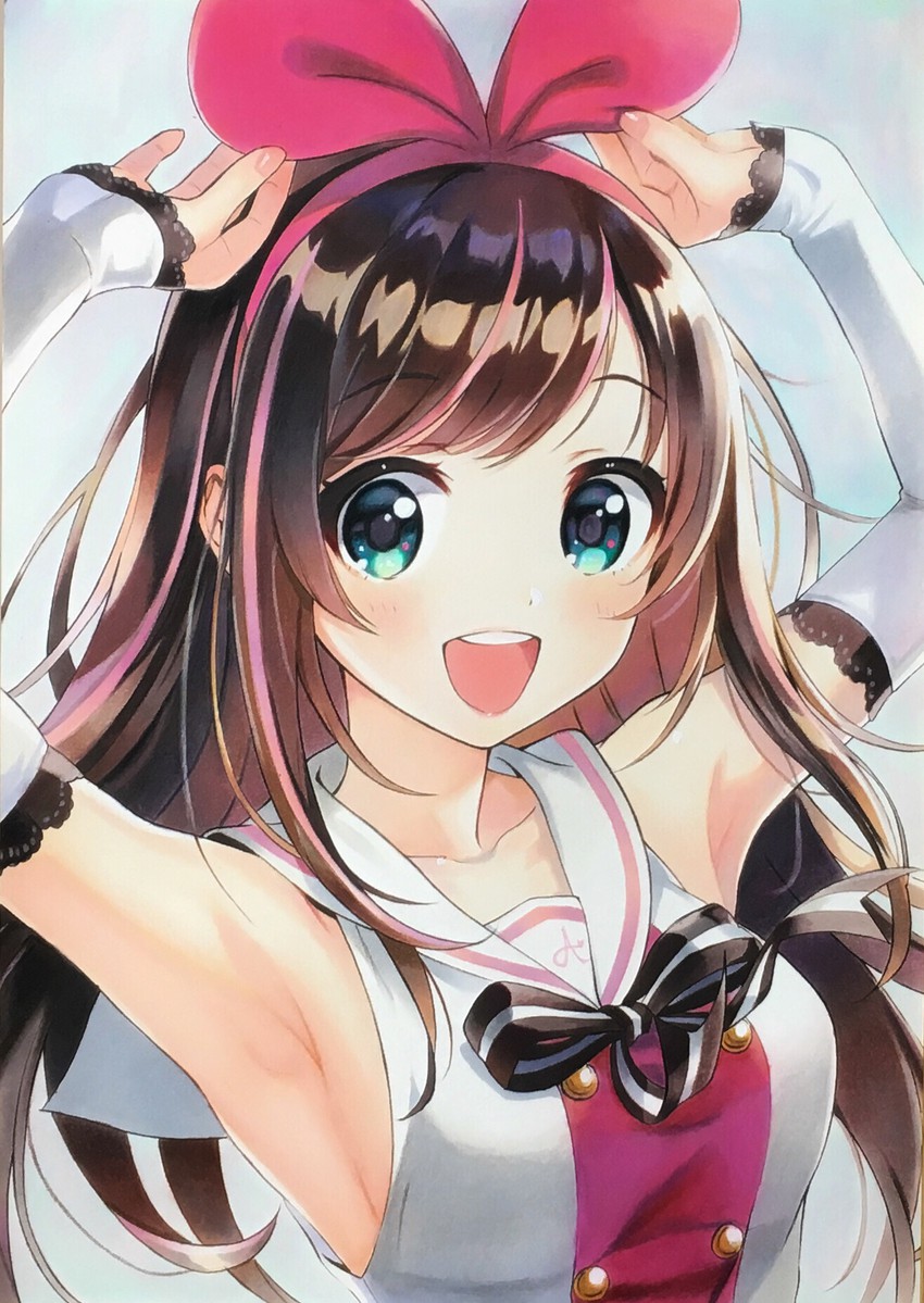 kizuna ai (kizuna ai inc.) drawn by morikura_en and tomotomo_(awai)