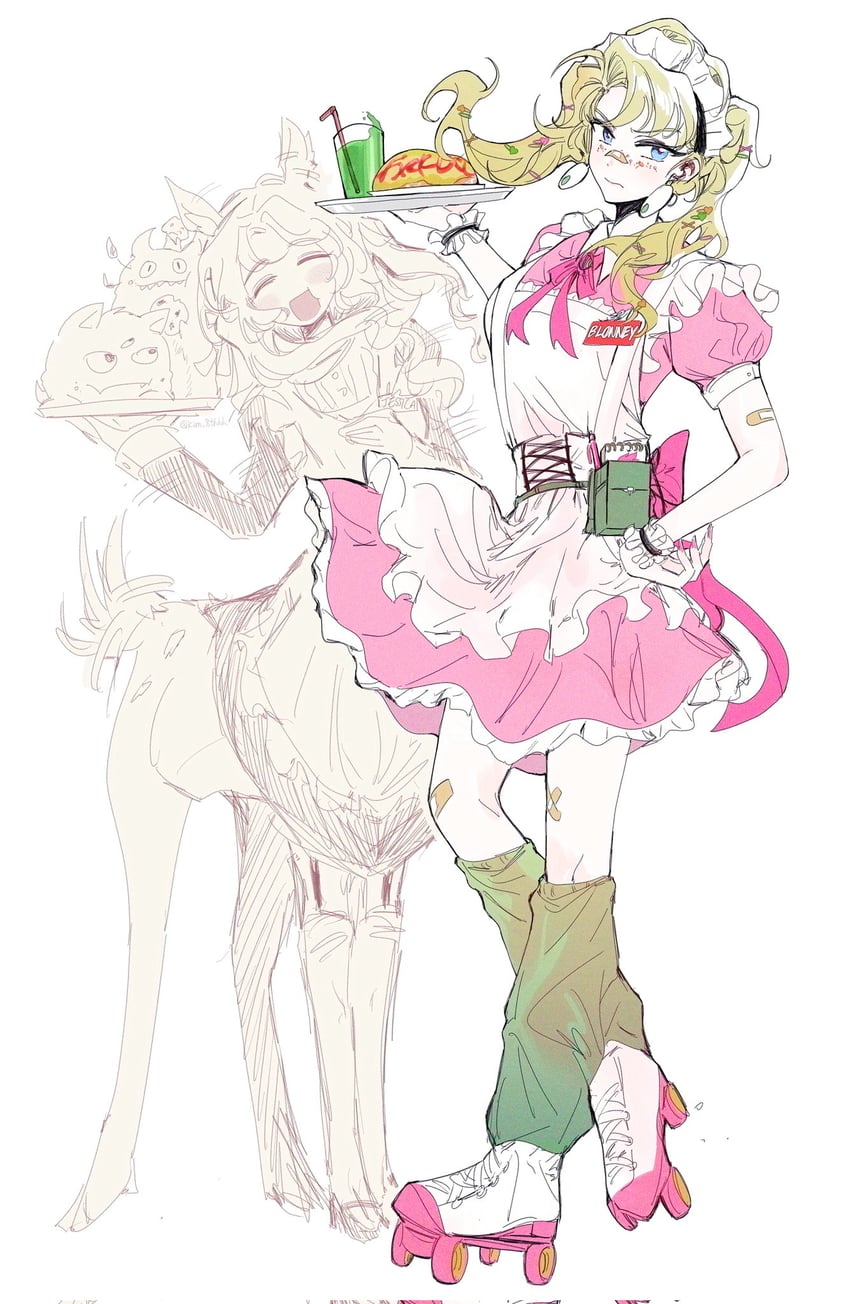 jessica, blonney, and carbuncle (reverse:1999) drawn by kim_8thhh
