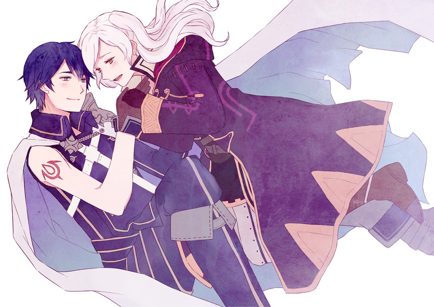female robin and chrom (fire emblem and 1 more) drawn by calliptus