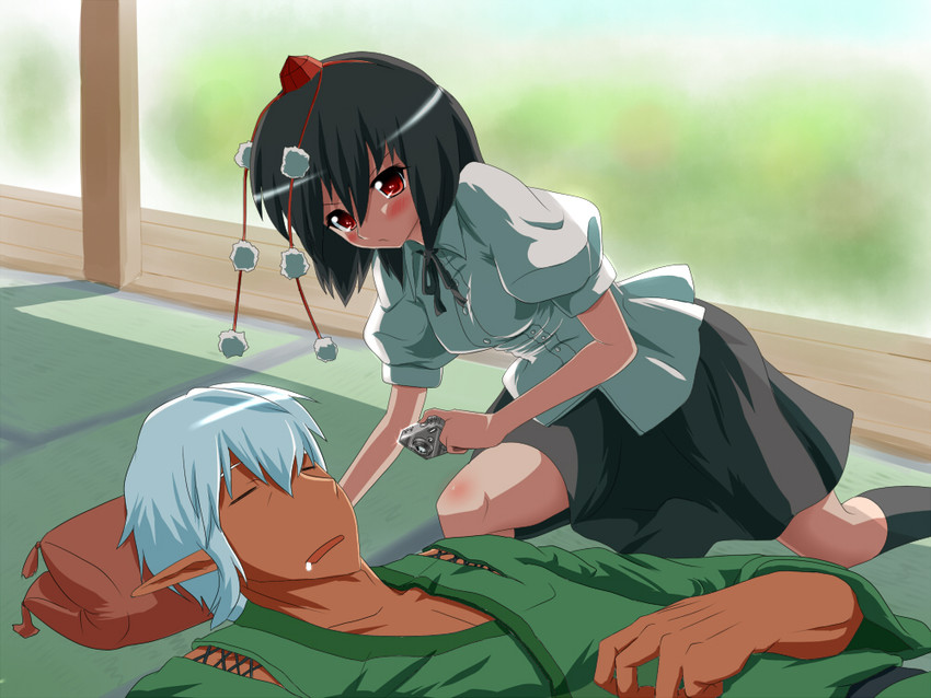 shameimaru aya and buront (touhou and 3 more) drawn by fueiku