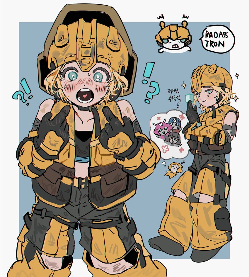 bumblebee, d-16, orion pax, elita one, and b-127 (transformers and 1 more) drawn by bishojoukejoa