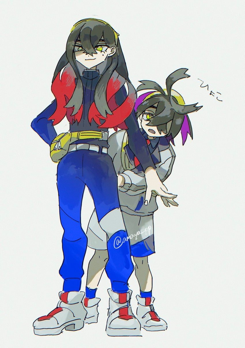 kieran and carmine (pokemon and 1 more) drawn by amaya_uw