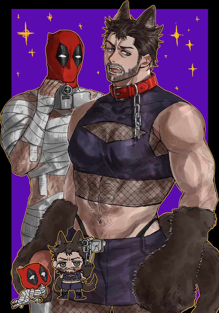 wolverine and deadpool (marvel and 4 more) drawn by immjb5x8u9akn7a
