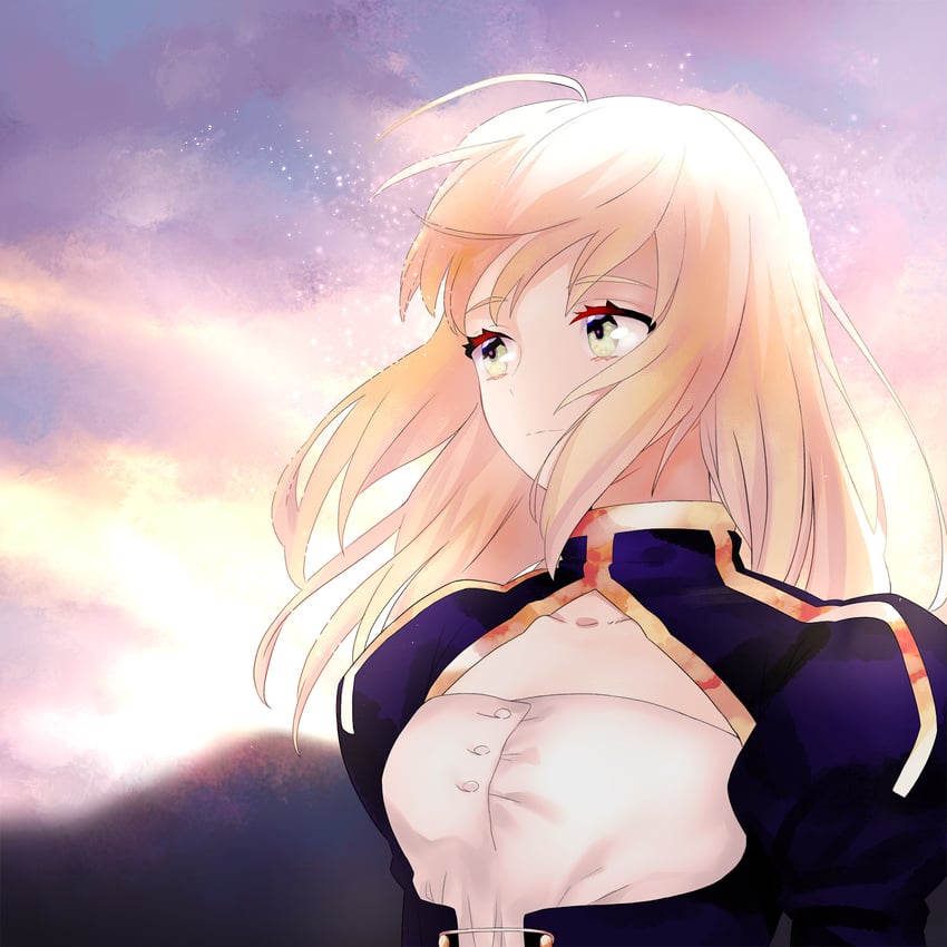 artoria pendragon and saber (fate and 1 more) drawn by suzuakks