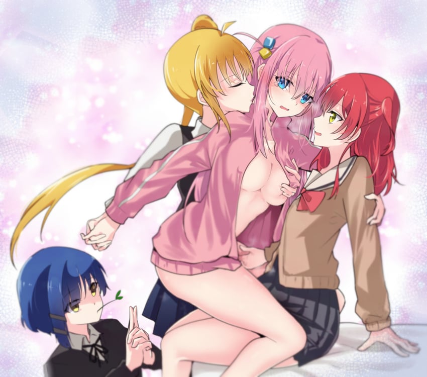 gotoh hitori, kita ikuyo, ijichi nijika, and yamada ryo (bocchi the rock!) drawn by yuetan_(ssvs73608)