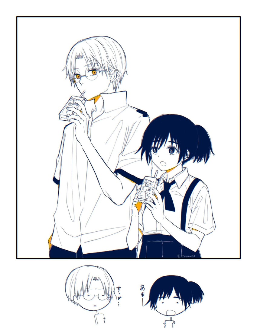 higashi azuma and otta ely (choujin x) drawn by rokuen_skd