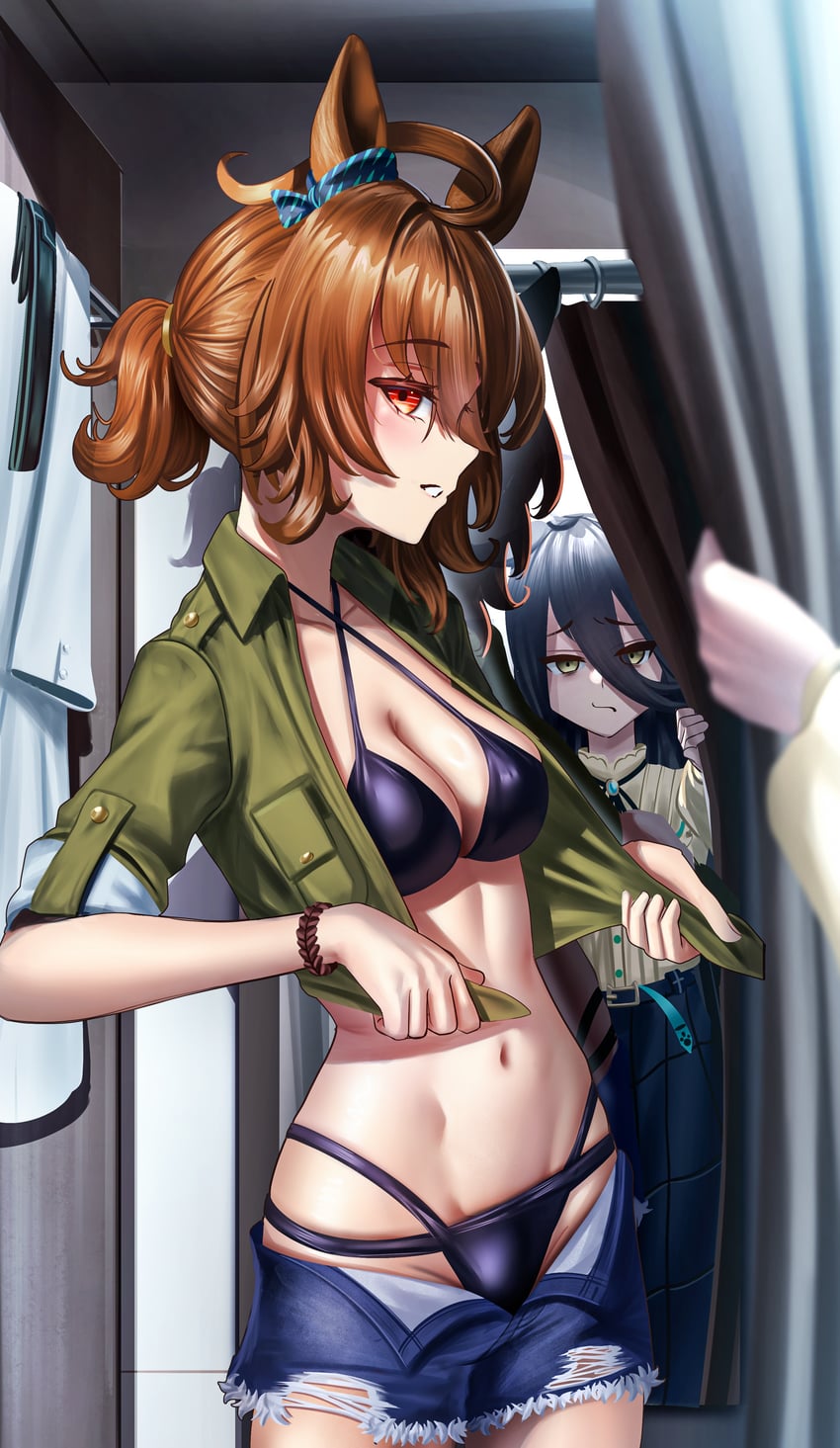 manhattan cafe and agnes tachyon (umamusume) drawn by manjo_(warito)