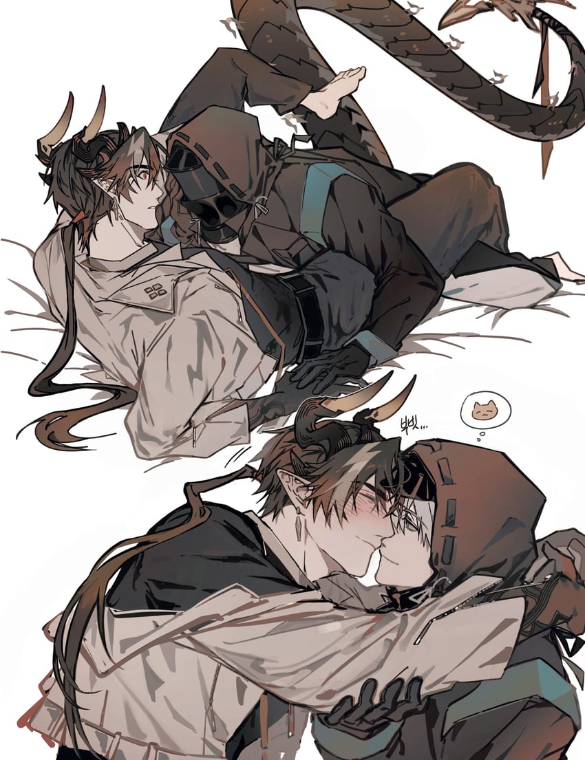 doctor, male doctor, and chongyue (arknights) drawn by gyulseu