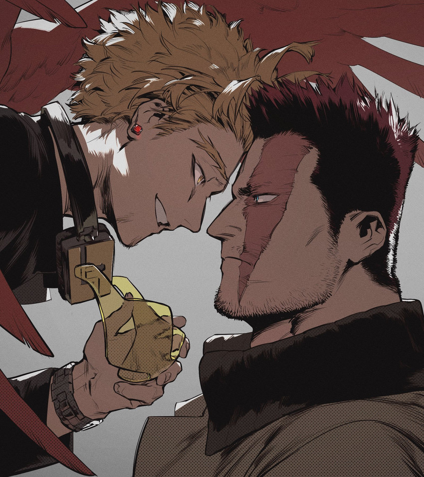 endeavor and hawks (boku no hero academia) drawn by fukurau