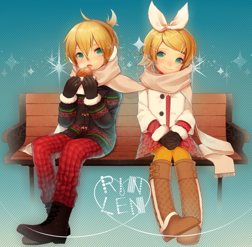 kagamine rin and kagamine len (vocaloid) drawn by momoshiki_tsubaki